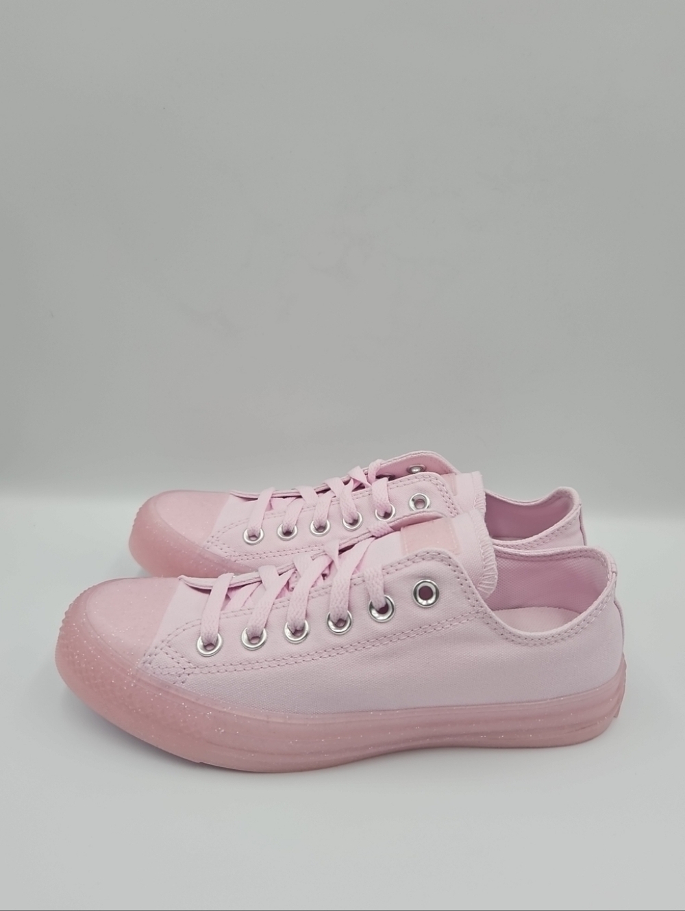 Converse Pink Canvas Low-Top Sneakers - Picture 1 of 8